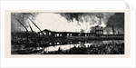 The War in Egypt, the Occupation of Cairo: The Explosion at the Cairo Railway Station, View from the Opposite Side of the Canal by Anonymous