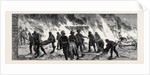 The War in Egypt, the Occupation of Cairo: After the Explosion at the Cairo Railway Station, Soldiers Carrying the Wounded Men of the 60th Rifles by Anonymous