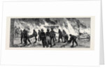 The War in Egypt, the Occupation of Cairo: After the Explosion at the Cairo Railway Station, Soldiers Carrying the Wounded Men of the 60th Rifles by Anonymous