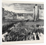 The Reception of the Second Life Guards at Windsor, the Mayor Presenting an Address to Colonel Ewart on Castle Hill by Anonymous