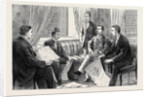 The Approaching Trial of Arabi, the Finding of the Important Papers: An Interview Between Mr. Broadley and Arabi's Son; Mr. A.M. Broadley (First from Left); Mr. Evans (Interpreter) (Fourth from Left); the Hon. Mark Napier (Fifth from Left) by Anonymous