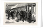 The Mission to the Soudan Goodbye at Charing Cross Station London. In the Foreground: Duke of Cambridge General Gordon Lord Wolseley and Colonel Stewart by Anonymous