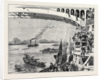 The Oxford and Cambridge Boat Race: At Barnes Bridge, 1870 by Anonymous