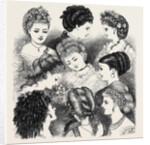 The Present Fashions in Hair, 1870 by Anonymous