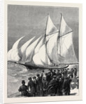 The Sappho Rounding the Vectis, and Setting Her Balloon-Canvas, 1870 by Anonymous