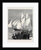 The Sappho Rounding the Vectis, and Setting Her Balloon-Canvas, 1870 by Anonymous