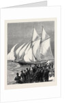 The Sappho Rounding the Vectis, and Setting Her Balloon-Canvas, 1870 by Anonymous