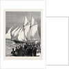 The Sappho Rounding the Vectis, and Setting Her Balloon-Canvas, 1870 by Anonymous