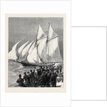 The Sappho Rounding the Vectis, and Setting Her Balloon-Canvas, 1870 by Anonymous