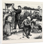 On the Road to the Derby, the Punch and Judy Man, 1870 by Anonymous