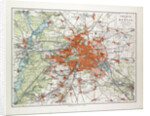 Map of Berlin and the Surrounding Area Germany 1899 by Anonymous