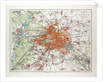 Map of Berlin and the Surrounding Area Germany 1899 by Anonymous