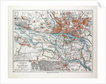 Map of Hamburg and the Surrounding Area Germany 1899 by Anonymous