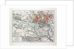 Map of Hamburg and the Surrounding Area Germany 1899 by Anonymous