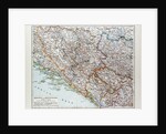 Map of Bosnia and Herzegovina Montenegro Serbia 1899 by Anonymous