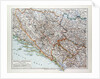 Map of Bosnia and Herzegovina Montenegro Serbia 1899 by Anonymous