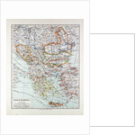 Map of Austria-Hungary Greece Serbia Bosnia and Herzegovina Romania Bulgaria Macedonia Montenegro and Crete Albania Bulgaria 1899 by Anonymous