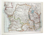 Map of Equatorial Africa the Republic of Mozambique the Republic of Angola Uganda Kenya 1899 by Anonymous