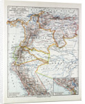 Map of Peru Ecuador Venezuela and Columbia 1899 by Anonymous