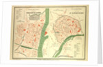 Map of Chalon-Sur-Saône and Auxerre France by Anonymous