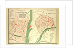 Map of Chalon-Sur-Saône and Auxerre France by Anonymous