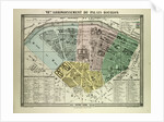 Map of the 7th Arrondissement Du Palais Bourbon Paris France by Anonymous