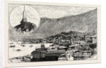 The Civil War in Chile: Monument to Arturo Pratt (Top Left Corner) Pisagua Coast of Chile Recently Bombarded by the Insurgent Fleet 1891 by Anonymous