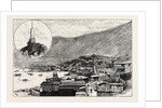 The Civil War in Chile: Monument to Arturo Pratt (Top Left Corner) Pisagua Coast of Chile Recently Bombarded by the Insurgent Fleet 1891 by Anonymous