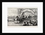 Reception of the Czarevitch at Colombo Ceylon (Sri Lanka): Passing Under Triumphal Arches with the Governor. by Anonymous