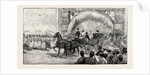 Reception of the Czarevitch at Colombo Ceylon (Sri Lanka): Passing Under Triumphal Arches with the Governor. by Anonymous