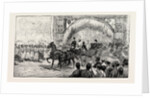 Reception of the Czarevitch at Colombo Ceylon (Sri Lanka): Passing Under Triumphal Arches with the Governor. by Anonymous