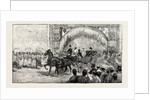 Reception of the Czarevitch at Colombo Ceylon (Sri Lanka): Passing Under Triumphal Arches with the Governor. by Anonymous