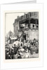 The Queen at Grasse: Battle of Flowers: Cavalcade Before the Grand Hotel Princess Beatrice Giving Money by Anonymous