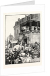 The Queen at Grasse: Battle of Flowers: Cavalcade Before the Grand Hotel Princess Beatrice Giving Money by Anonymous