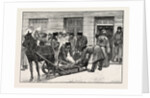Sketches in Siberia Courtyard of the Prison for Criminals at Krasnoiarsk: Prisoners on Their Arrival at Krasnoiarsk Unloading Sledges by Anonymous