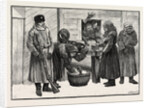 Sketches in Siberia Courtyard of the Prison for Criminals at Krasnoiarsk: Peasant Women Selling Bread Tea and Sugar to Prisoners. by Anonymous