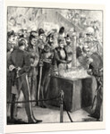 The Prince and Princess of Wales Opening the Naval Exhibition. by Anonymous