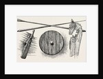 The Viking's Ship: The Rudder, Oars, a Shield and One of the Tilt-Heads by Anonymous