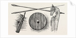 The Viking's Ship: The Rudder, Oars, a Shield and One of the Tilt-Heads by Anonymous