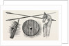 The Viking's Ship: The Rudder, Oars, a Shield and One of the Tilt-Heads by Anonymous