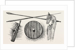 The Viking's Ship: The Rudder, Oars, a Shield and One of the Tilt-Heads by Anonymous