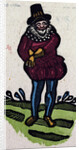 Illustration of English Tales Folk Tales and Ballads. A Man in Colourful Clothes Reaching for Something in His Pocket. by Anonymous