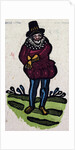 Illustration of English Tales Folk Tales and Ballads. A Man in Colourful Clothes Reaching for Something in His Pocket. by Anonymous