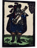 Illustration of English Tales Folk Tales and Ballads. A Man Dressed in Blue Playing a Guitar by Anonymous