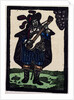 Illustration of English Tales Folk Tales and Ballads. A Man Dressed in Blue Playing a Guitar by Anonymous