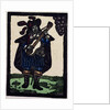 Illustration of English Tales Folk Tales and Ballads. A Man Dressed in Blue Playing a Guitar by Anonymous