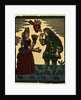 Illustration of English Tales Folk Tales and Ballads. A Woman and a Man with above Them a Burning Heart Pierced by an Arrow by Anonymous
