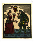 Illustration of English Tales Folk Tales and Ballads. A Woman and a Man with above Them a Burning Heart Pierced by an Arrow by Anonymous