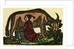 Illustration of English Tales Folk Tales and Ballads. A Person Milking a Cow by Anonymous