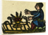 Illustration of English Tales Folk Tales and Ballads. A Man Warming His Hands at a Fire by Anonymous